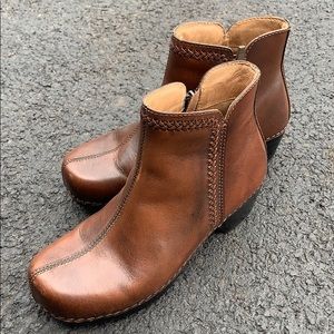 Dansko Brown Ankle Leather Boots Size 37
